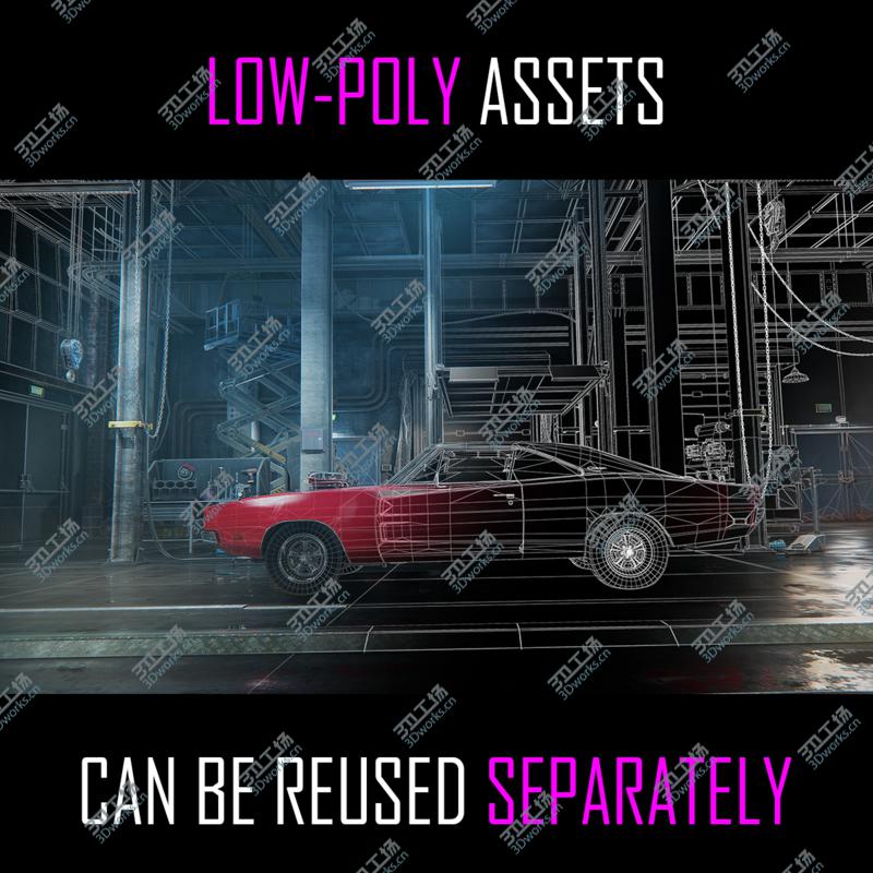 images/goods_img/2021040162/3D 1969 Dodge Charger in Dark Garage Environment/4.jpg